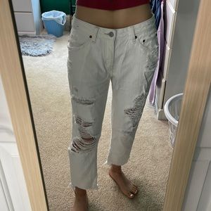 Abercrombie & Fitch white jeans